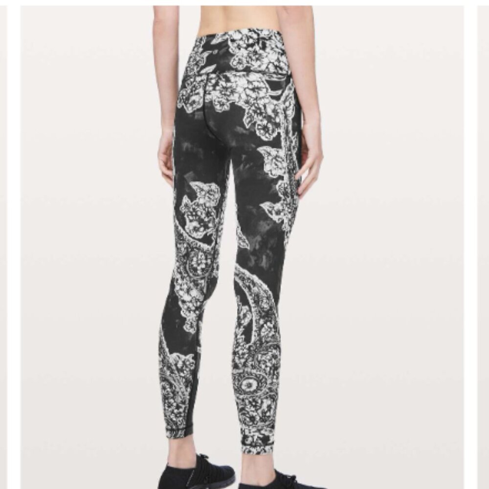 lululemon athletica Black and White Patterned Leggings